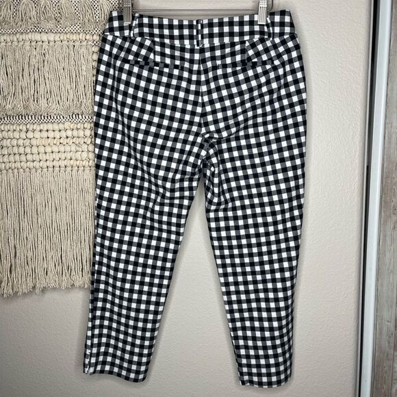 LOFT Checkered Cropped Pants - Picture 3 of 9